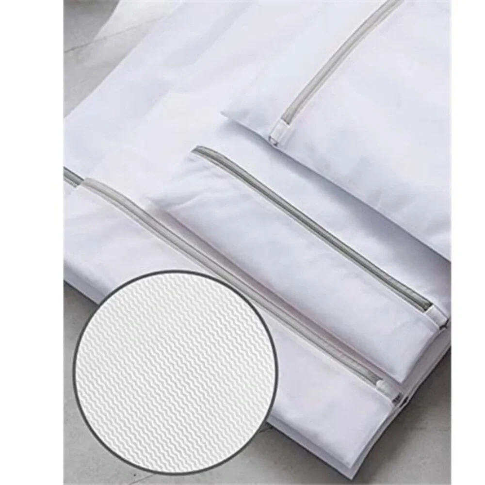 Large Mesh Laundry Bags Set 3Pcs Lingerie Delicates Wash Bag Zipper Closure